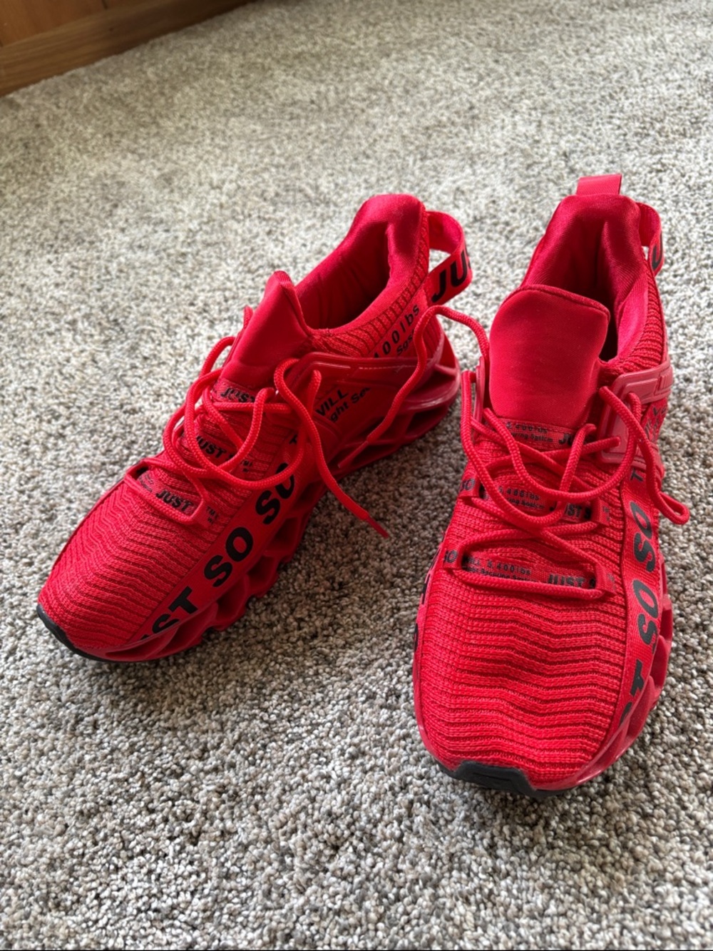 Women's Athletic Knit Sneakers - Red Just So So